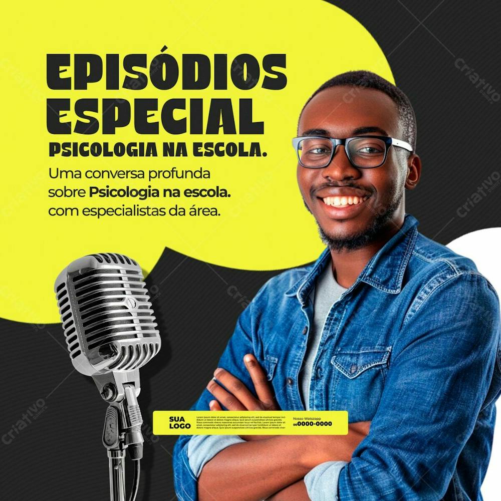 5 Podcast Psd Edítavel