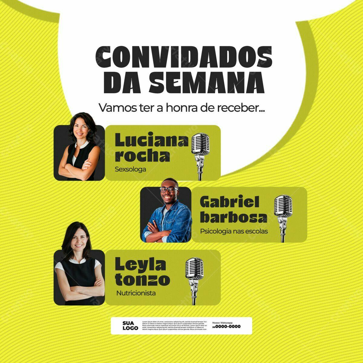 Flyer para Convidados da Semana PSD Editável