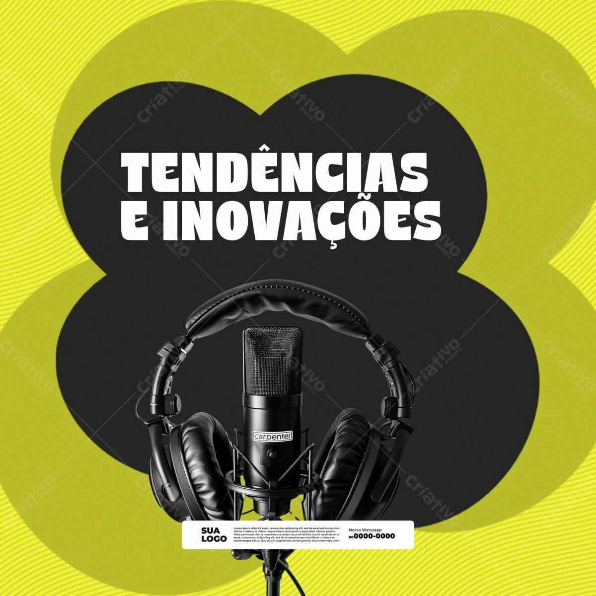 Post para Podcast PSD Editável