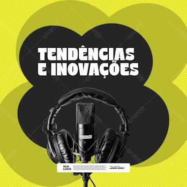 8 podcast psd edítavel