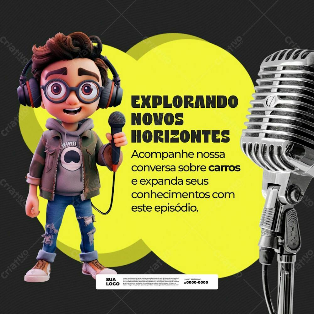 9 Podcast Psd Edítavel