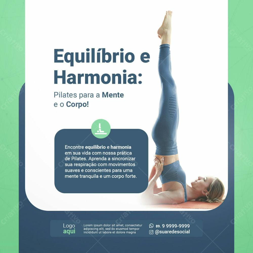 Equilíbrio E Harmonia Pilates Para A Mente E O Corpo!