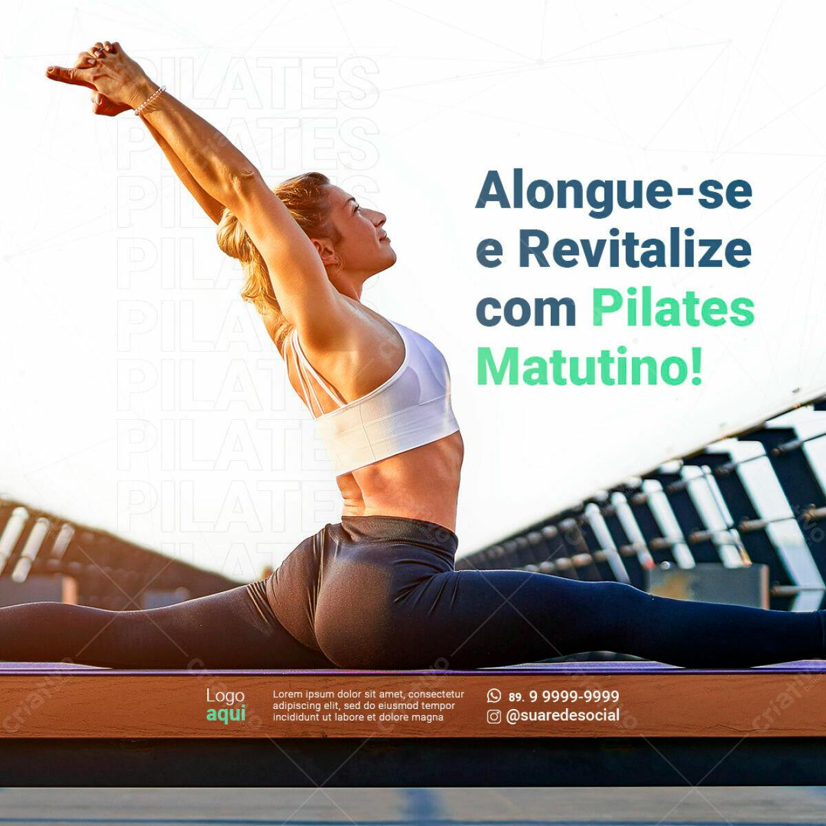 Post para Pilates Matutino PSD Editável