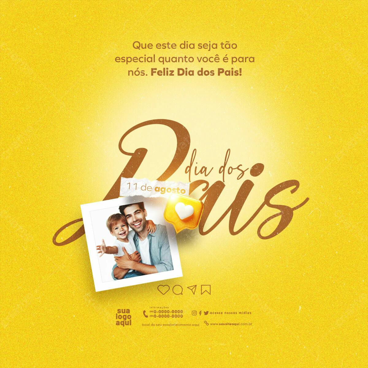 Postagem Dia dos Pais PSD Editável