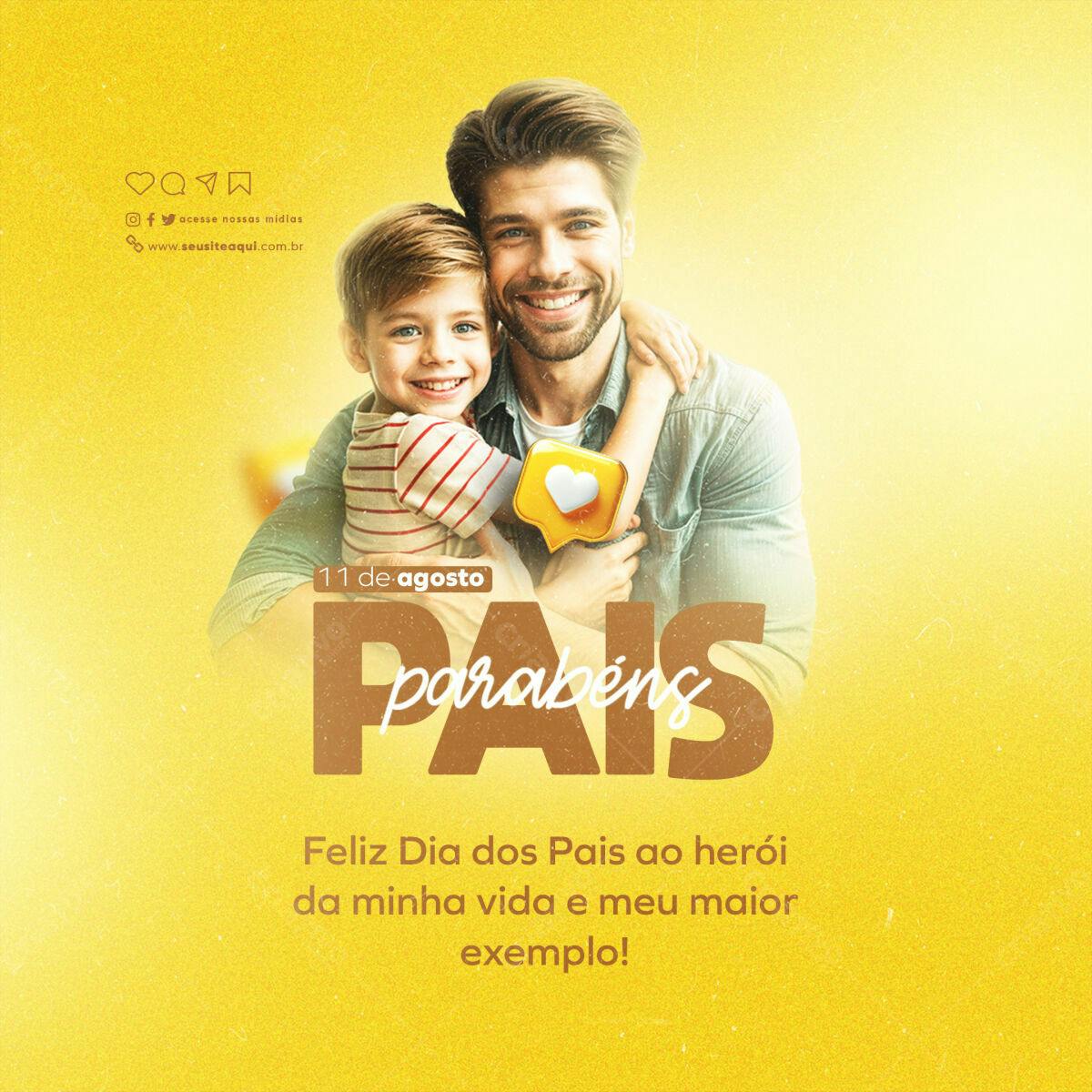 Postagem Dia dos Pais PSD Editável