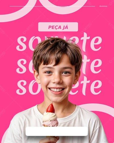 Post Instagram Sorveteria Peça já