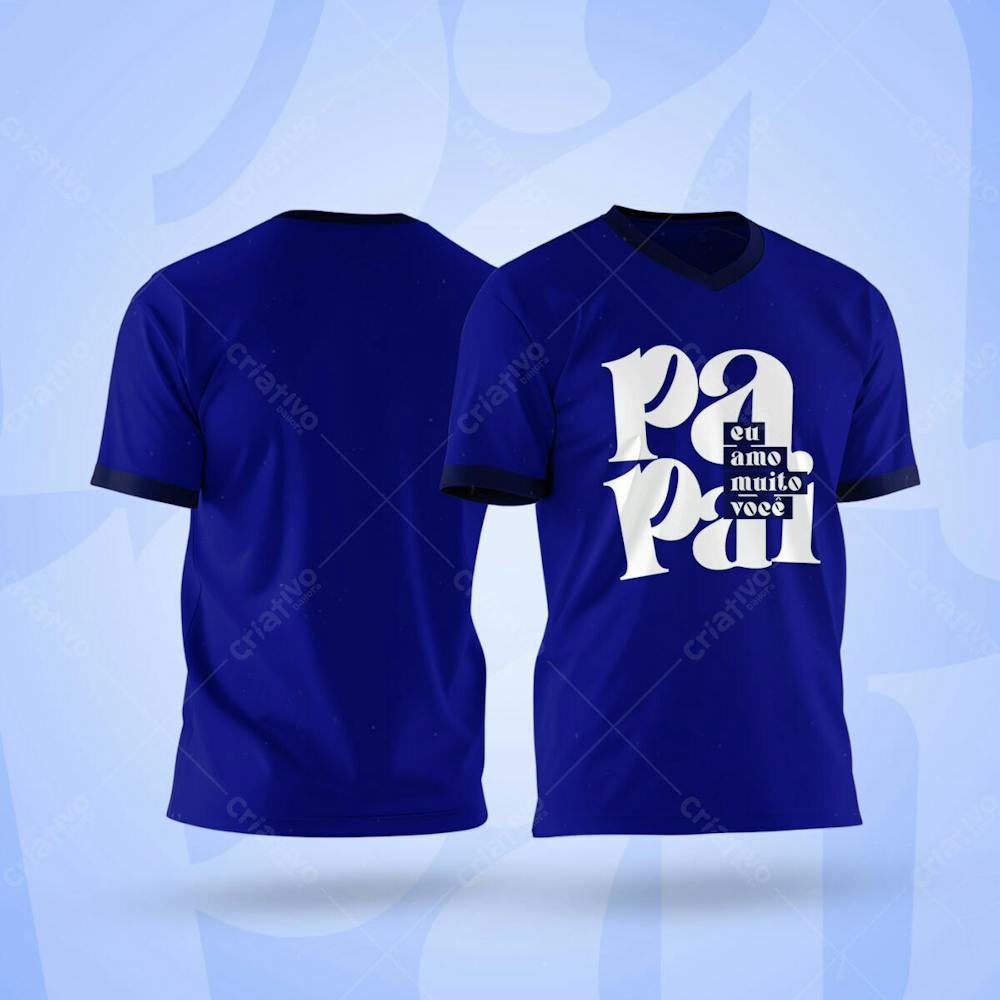 Psd Mockup De Modelo De Camiseta Dia Dos Pais Design Totalmente Editavel T Shirt Template Fully Editable 03