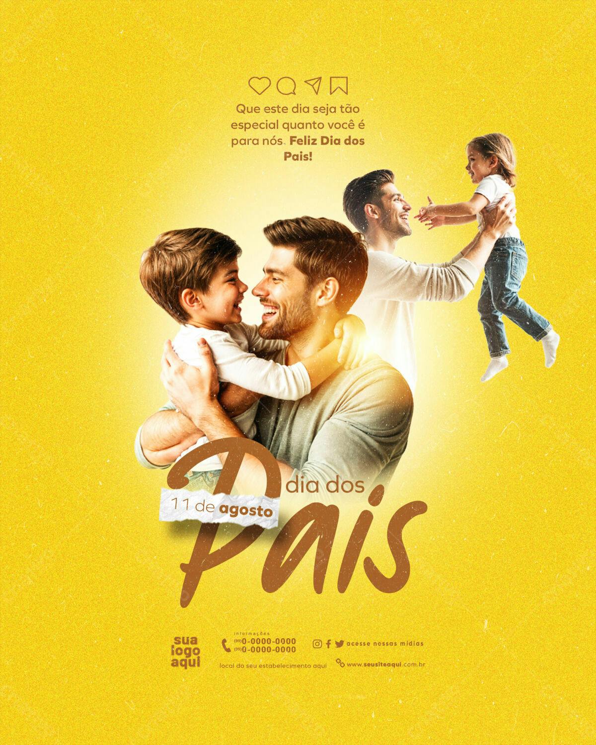 Flyer Dia dos Pais PSD Editável