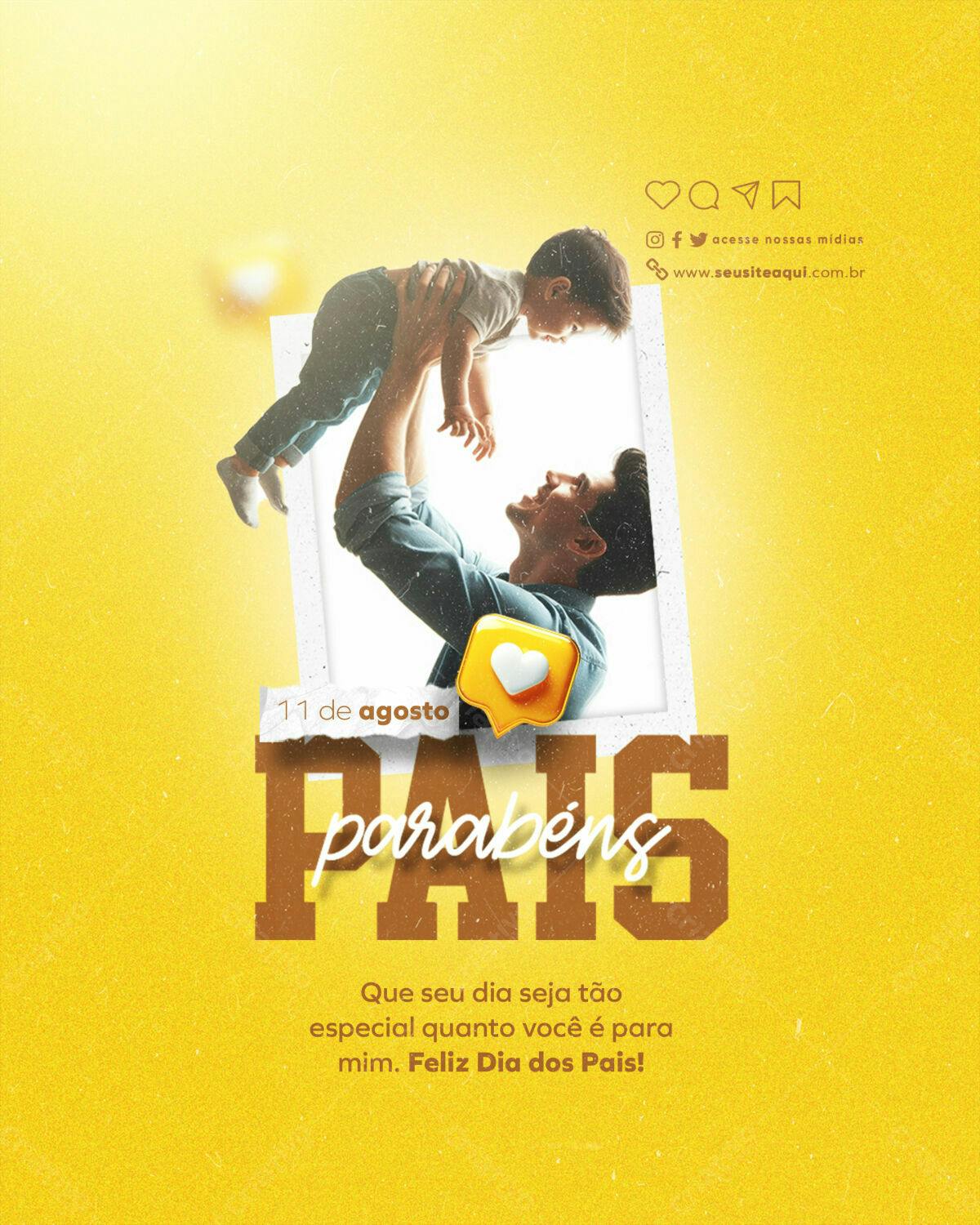 Flyer Dia dos Pais PSD Editável