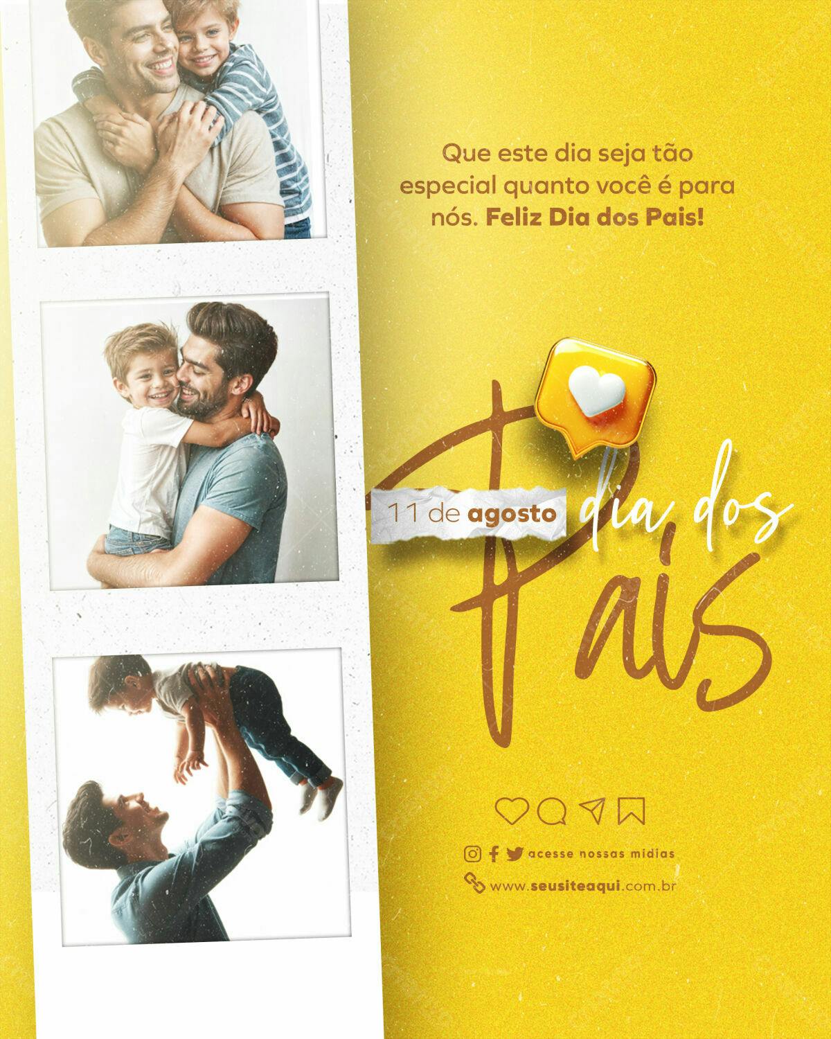 Flyer Dia dos Pais PSD Editável