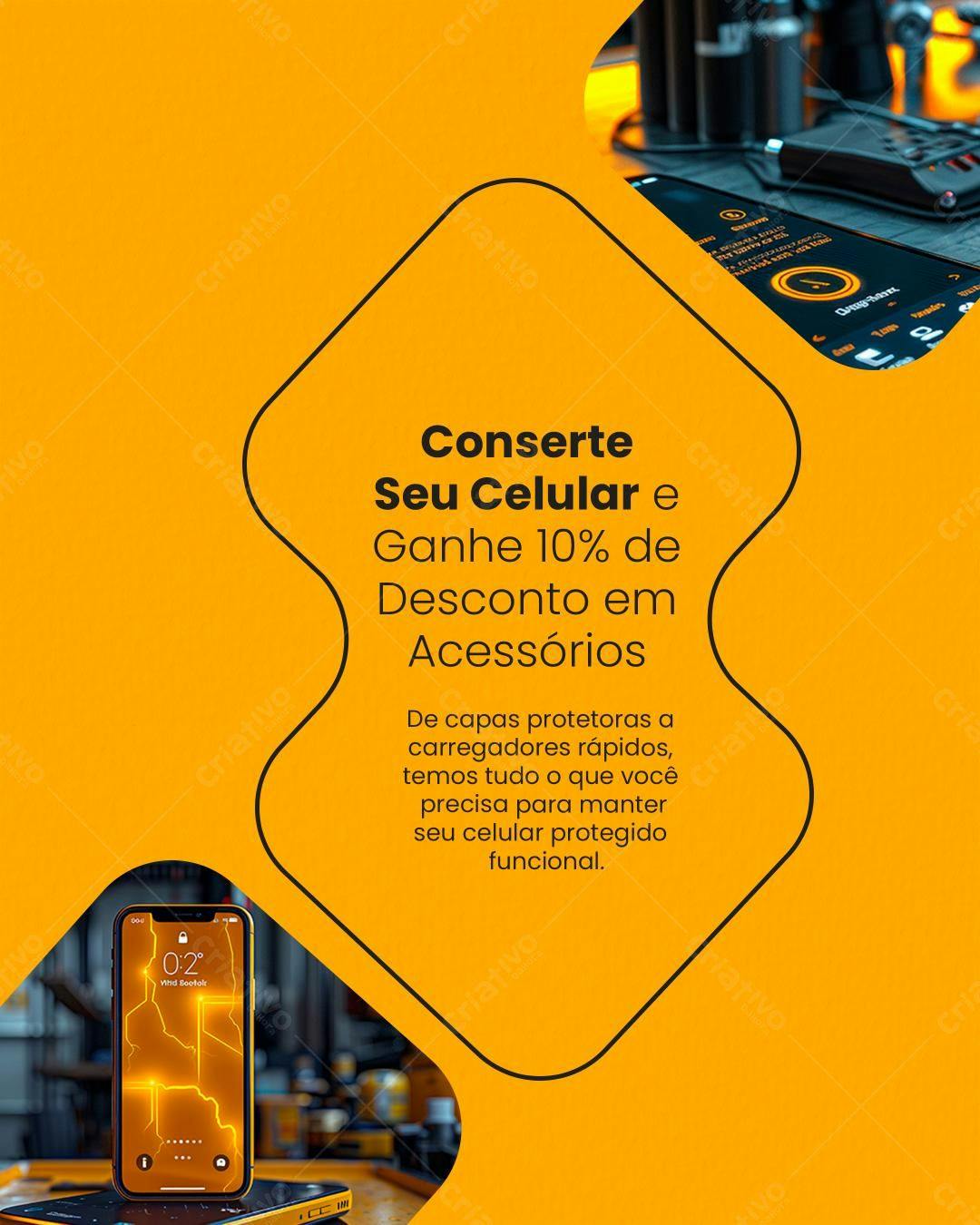 Flyer Promoção Conserto Celular PSD Editável
