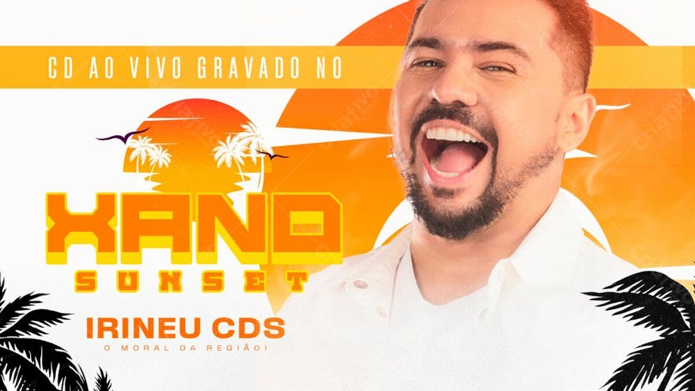 Capa Banner Youtube Xand Avião Sunset Psd Editável