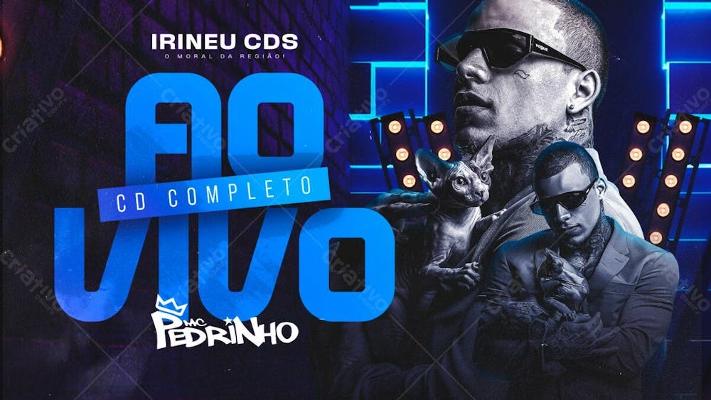 Flyer Thumb Capa Cd Banner Youtube Mc Pedrinho Cd Completo Ao Vivo Psd Editável