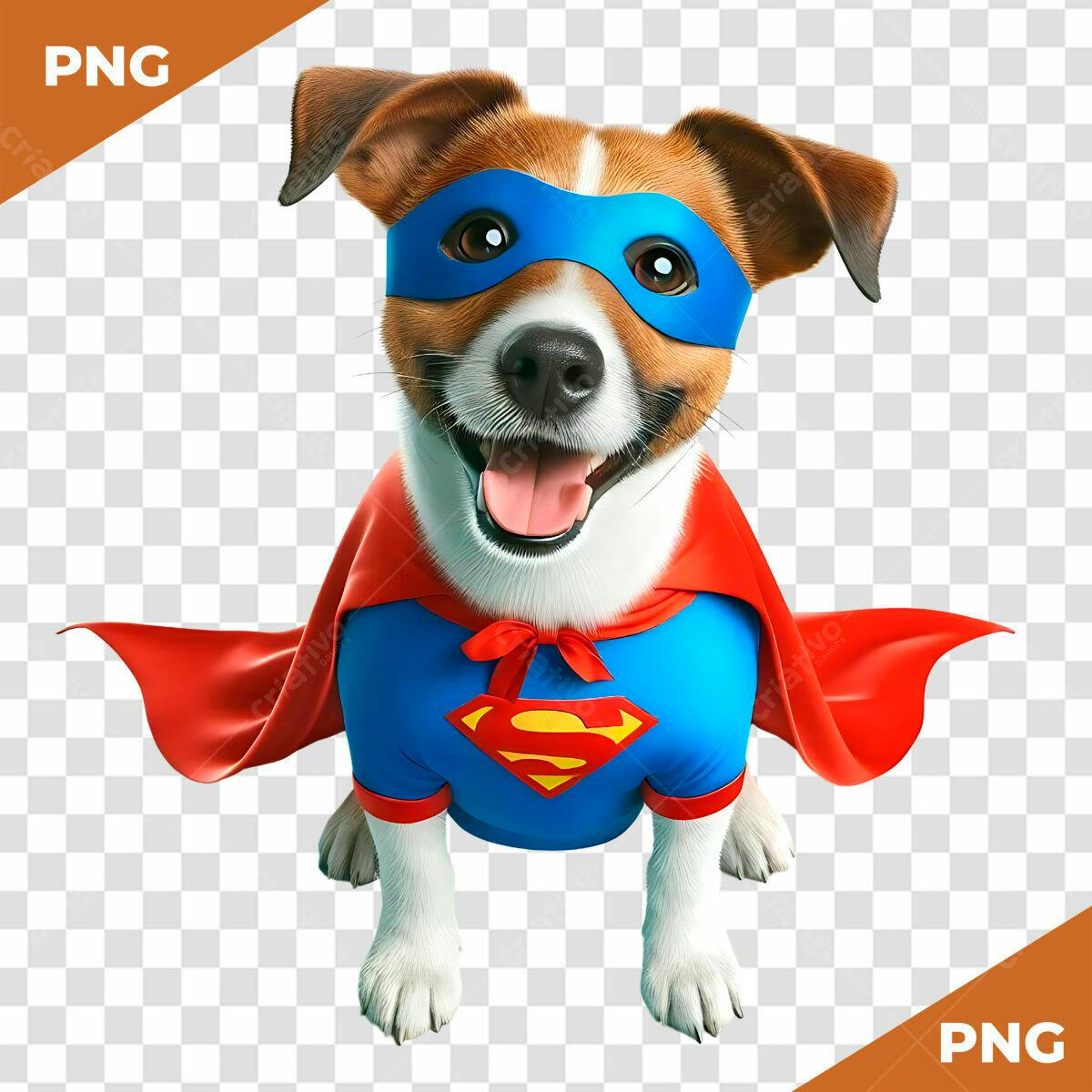 PSD Cachorro Super-Herói para Redes Sociais Editável