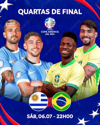 Flyer matchday uruguai x brasil copa américa