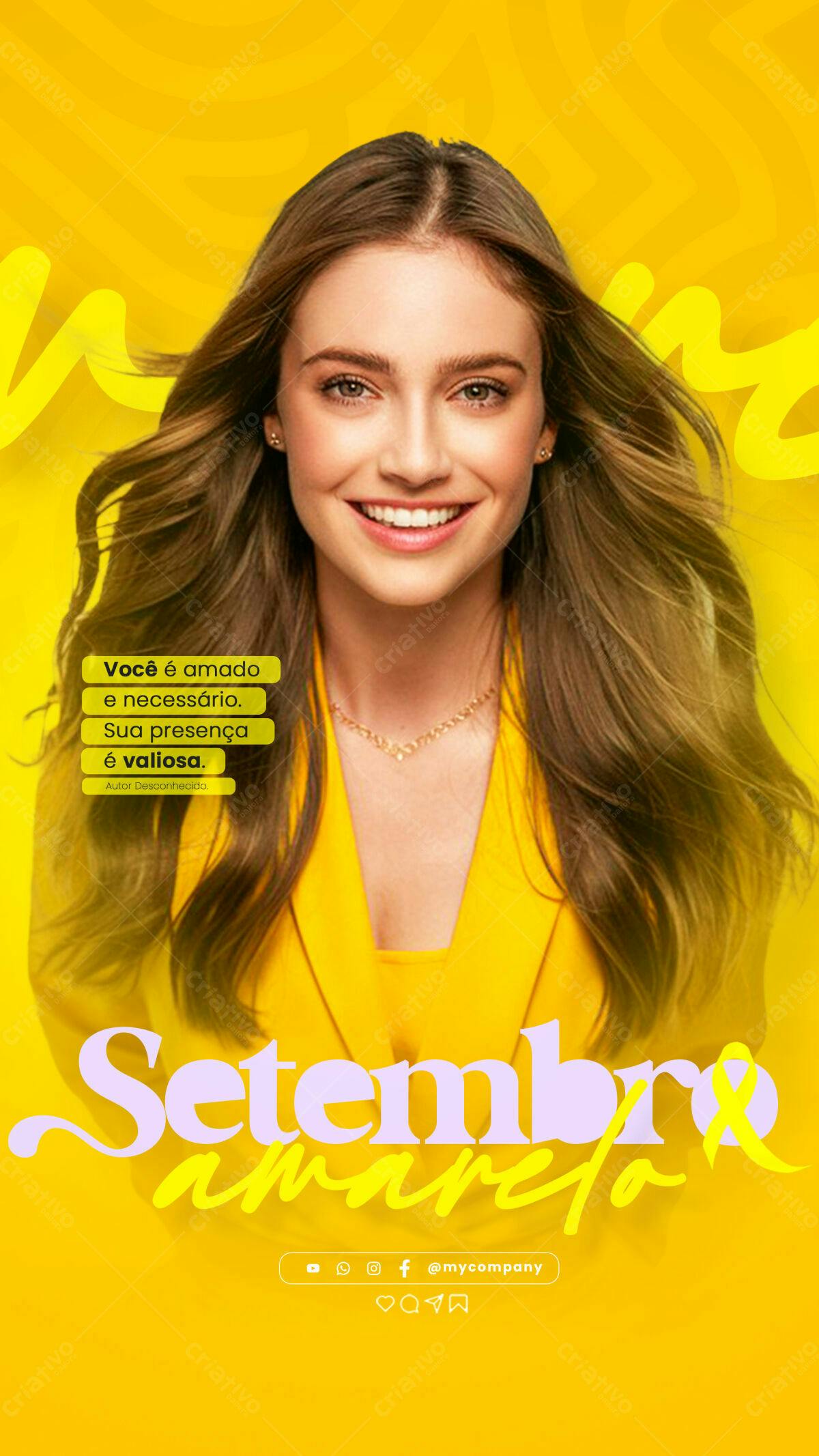 Flyer Setembro Amarelo PSD Editável