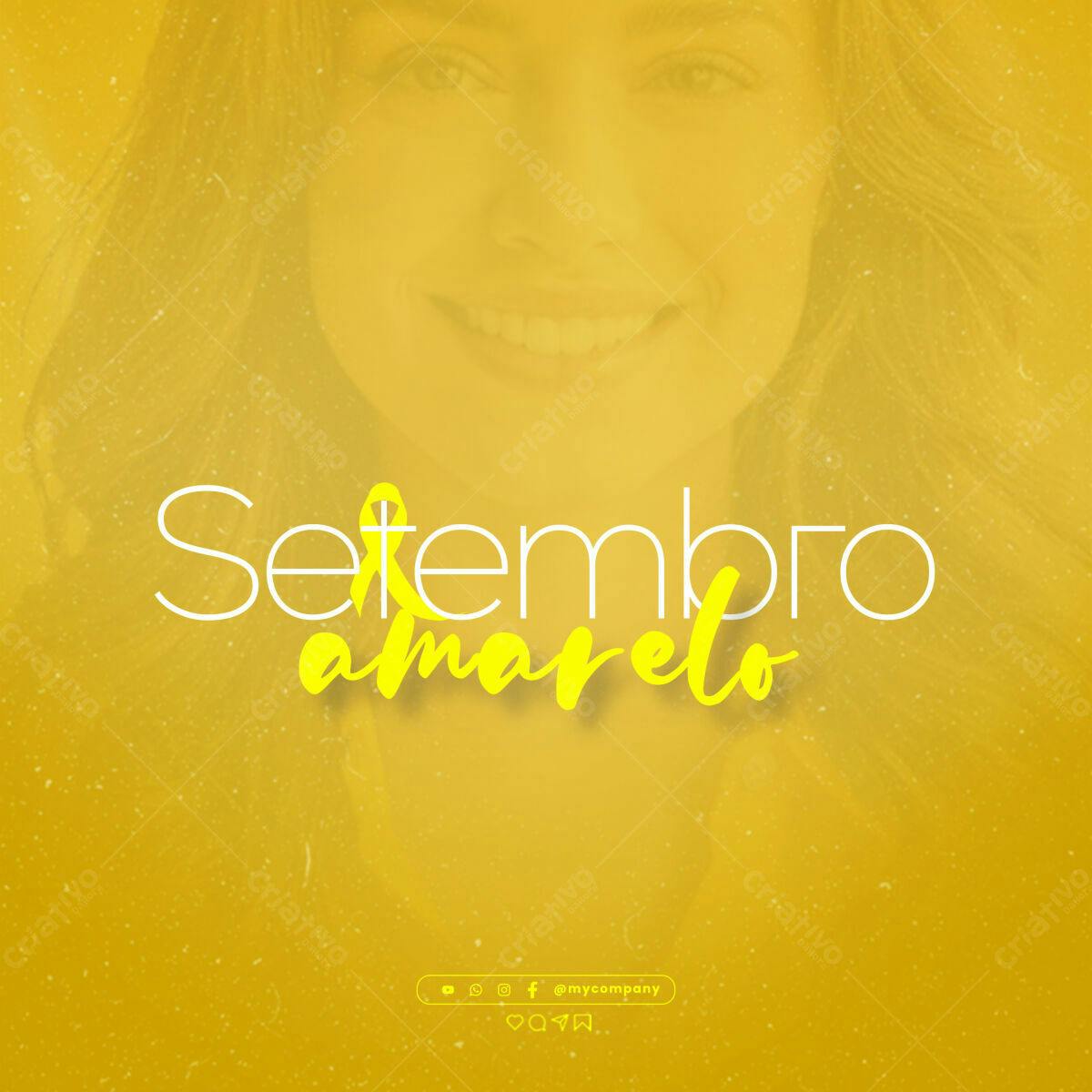 Post para Setembro Amarelo PSD Editável