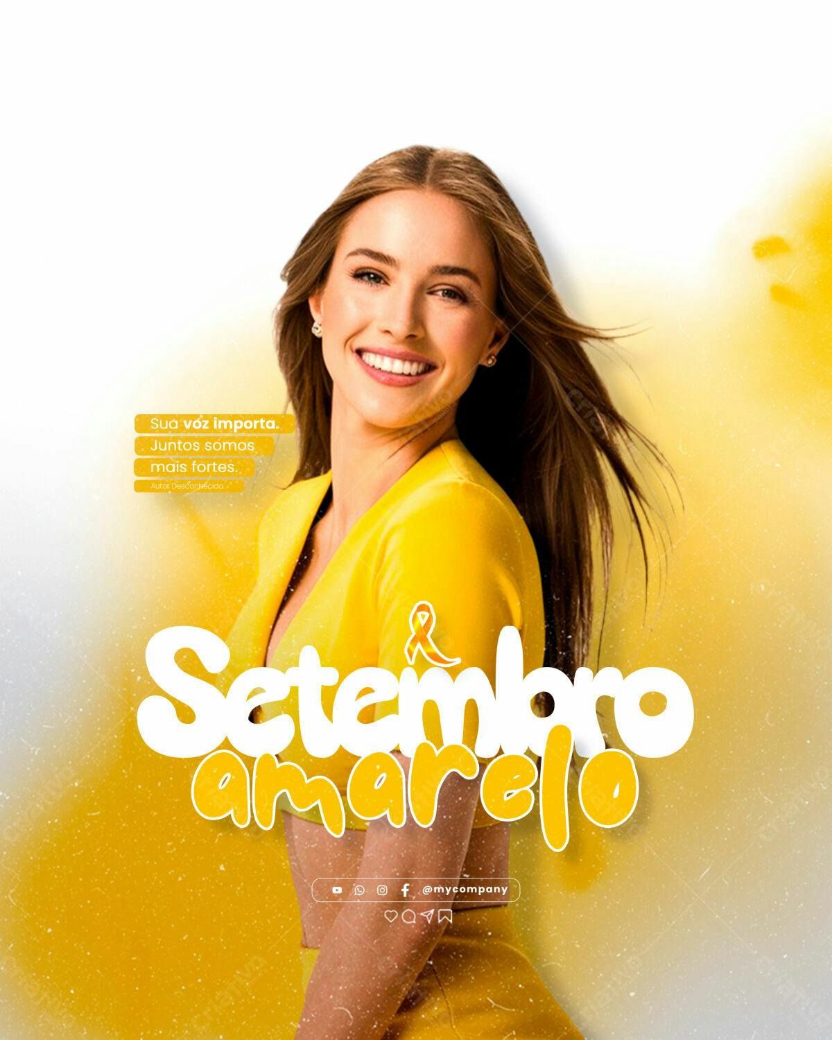 Post Setembro Amarelo PSD Editável