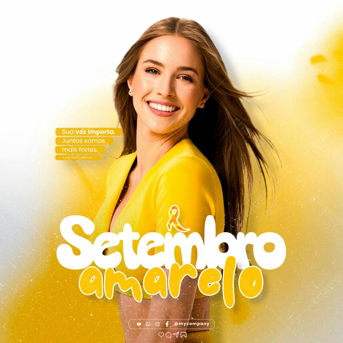 Post Setembro Amarelo PSD Editável