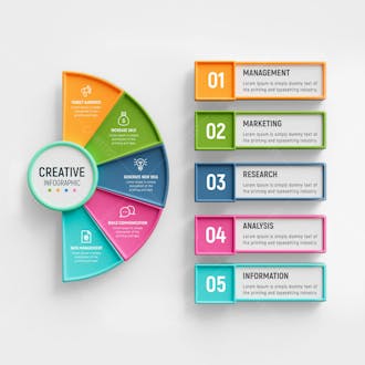 5 steps business infographics template