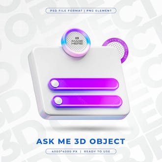 Ask me anything isolated 3d render illustration