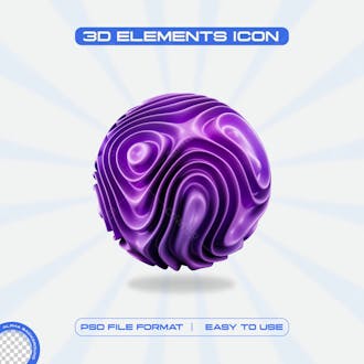 Ball abstract shape 3d render illustration