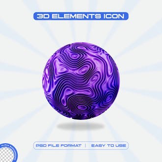 Ball abstract shape 3d render illustration