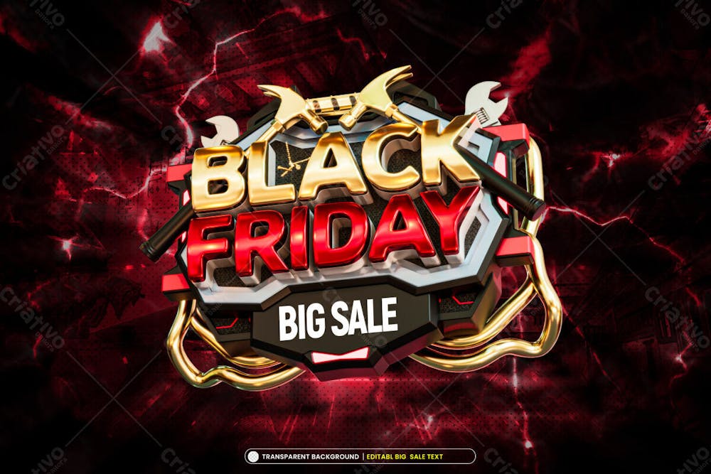 Black Friday Big Sale Banner With Editable Text