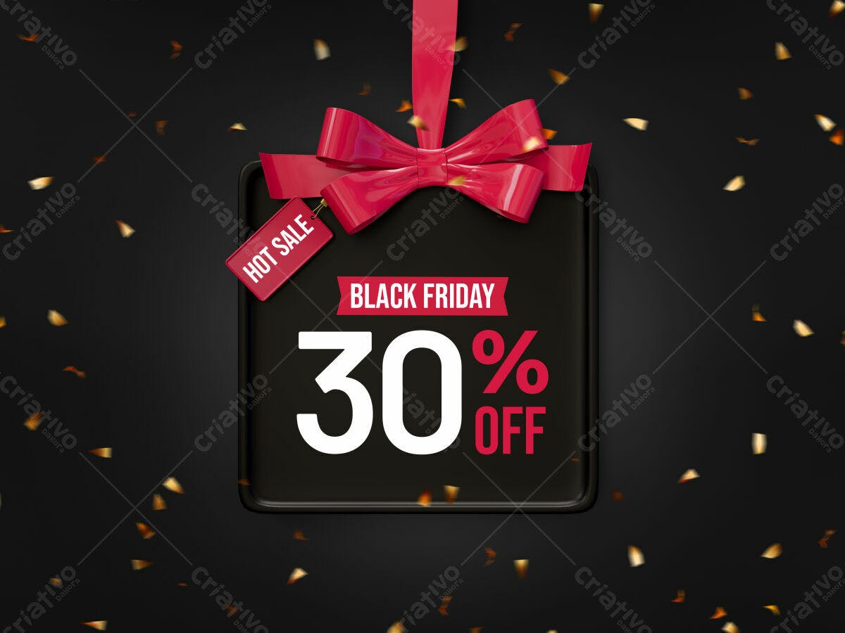 Banner Black Friday 30% OFF PSD Editável