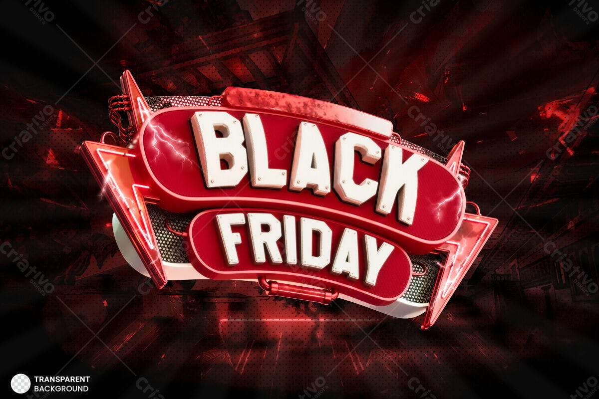 Banner Black Friday Vermelho PSD Editável
