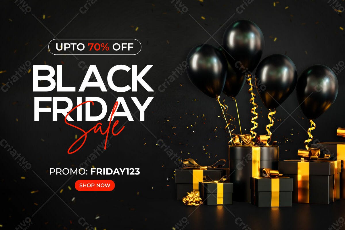 Banner Black Friday PSD Editável