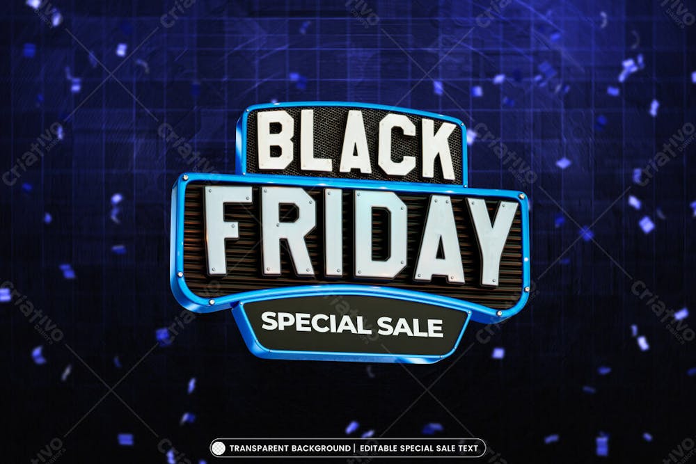 Black Friday Sale Banner With Editable Text