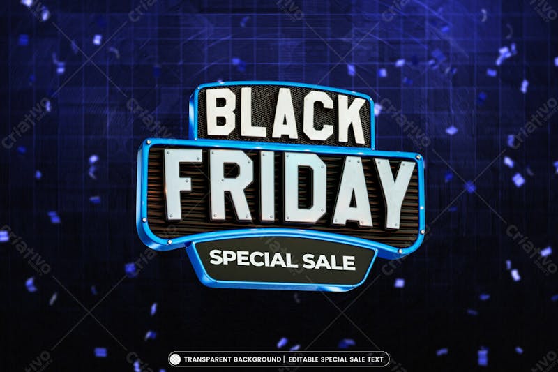 Black friday sale banner with editable text