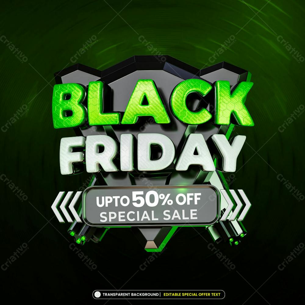 Black Friday Sale Banner With Editable Text