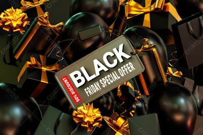 Black Friday Sale Banner With Editable Text