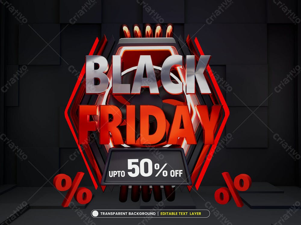 Black Friday Sale Banner With Editable Text Effect