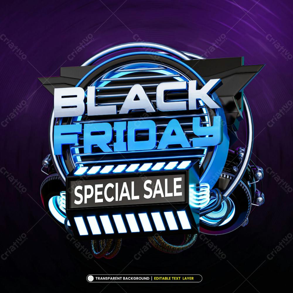 Black Friday Sale Banner With Editable Text Effect