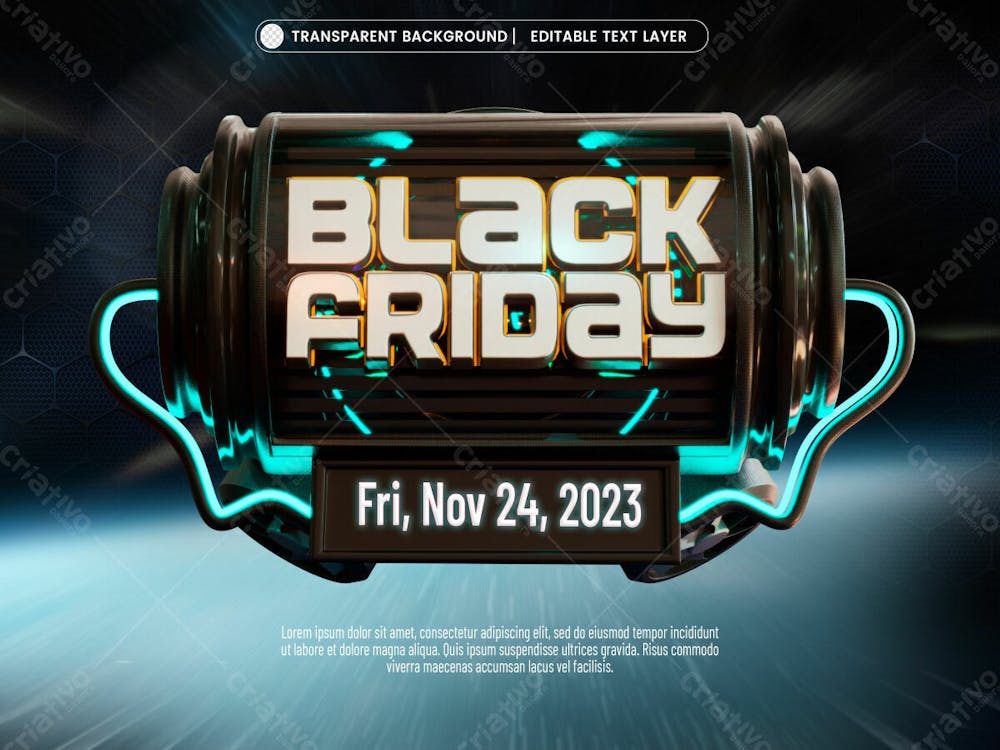 Black Friday Sale Banner With Editable Text Effect