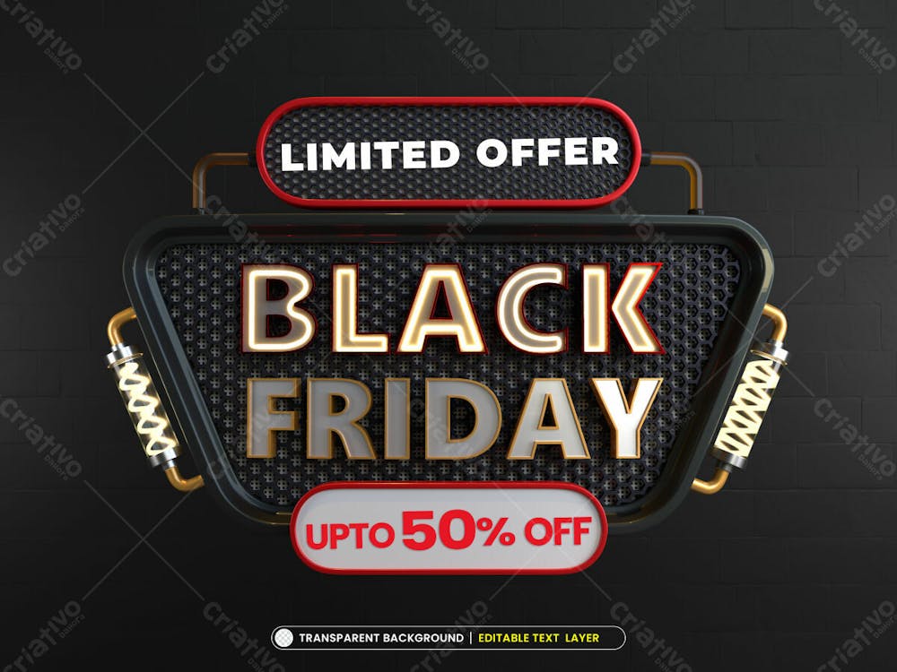 Black Friday Sale Banner With Editable Text Effect