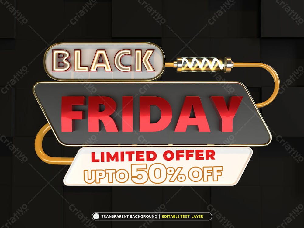 Black Friday Sale Banner With Editable Text Effect