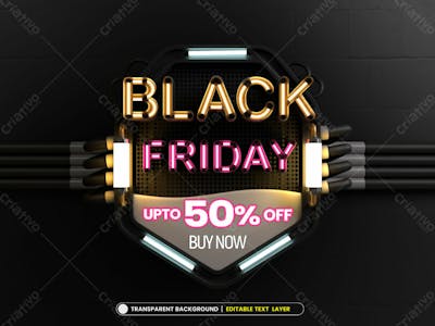 Black Friday Sale Banner With Editable Text Effect