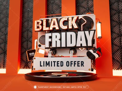 Black Friday Sale Banner With Editable Text Effect