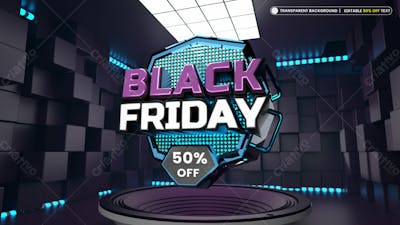 Black Friday Sale Banner With Editable Text Effect