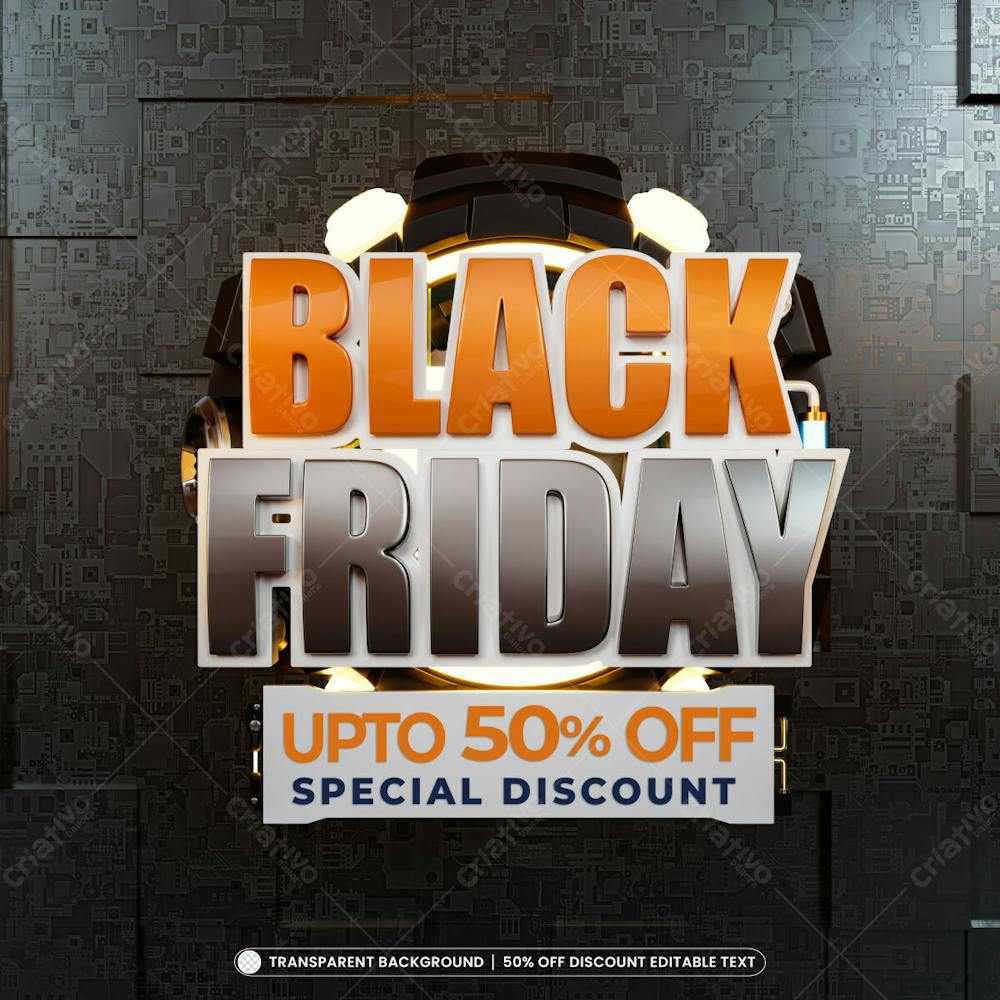 Black Friday Sale Banner With Editable Text Effect