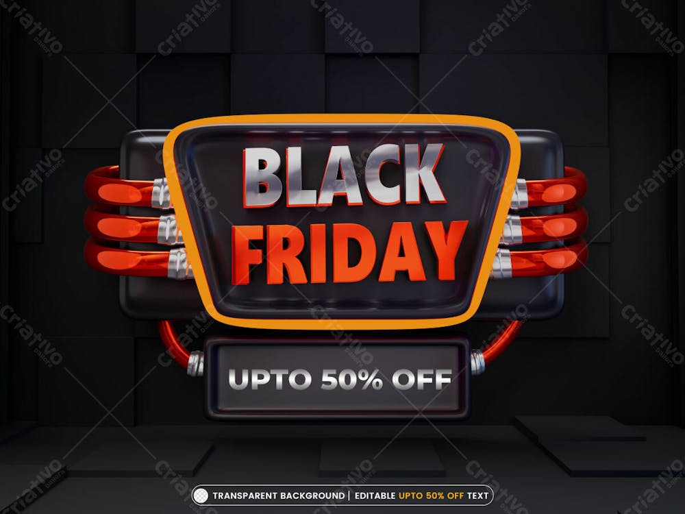 Black Friday Sale Banner With Editable Text Effect