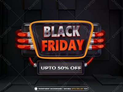 Black Friday Sale Banner With Editable Text Effect