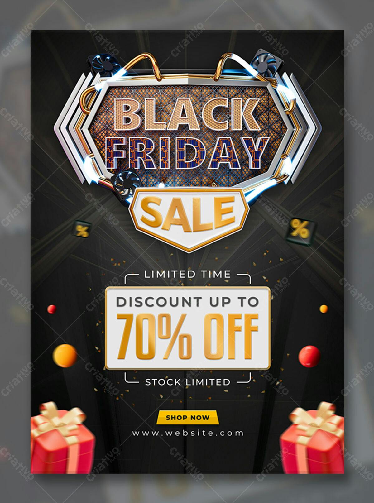 Flyer Black Friday PSD Editável