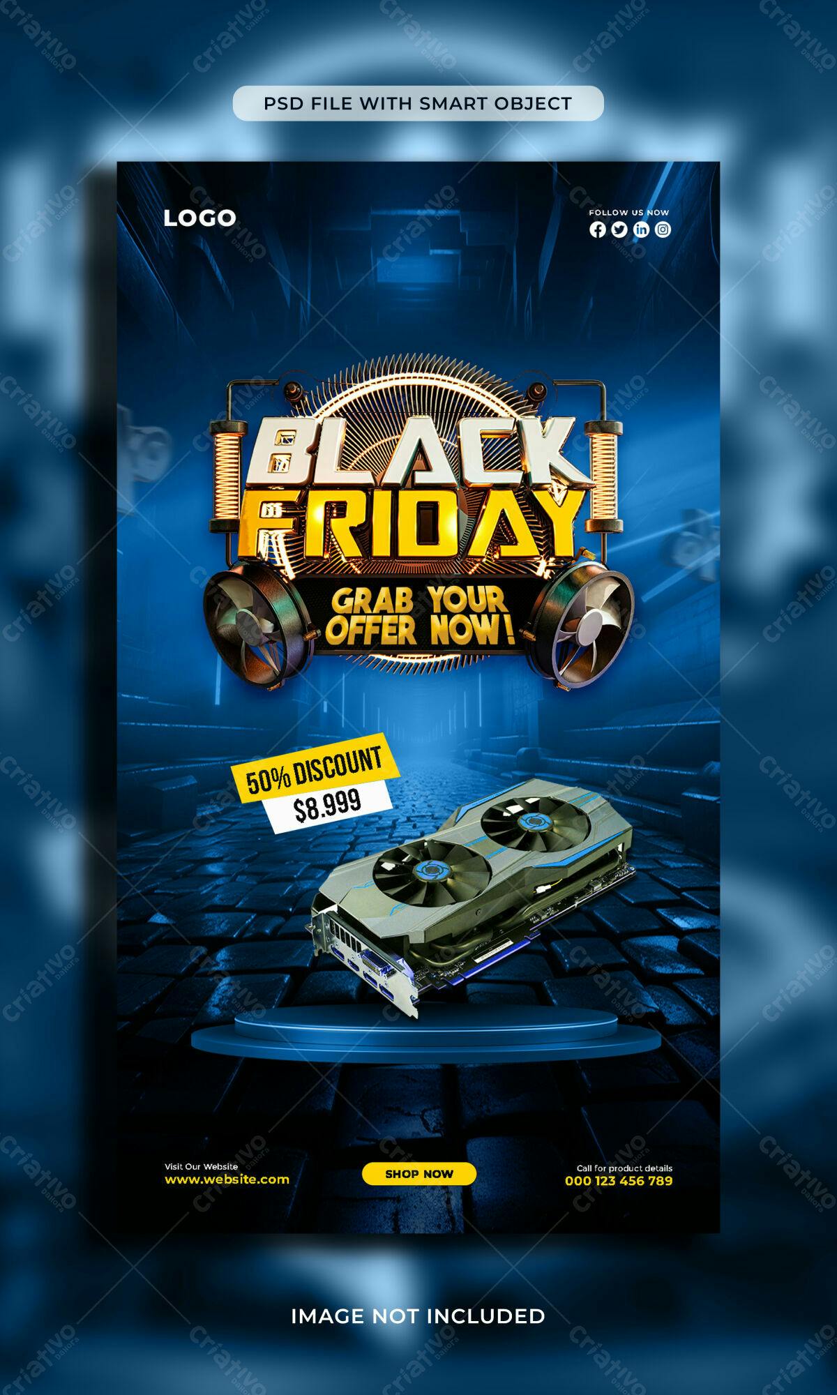 Flyer Black Friday PSD Editável