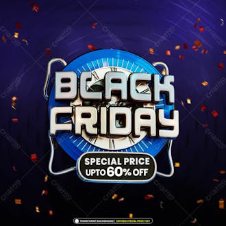 Black friday special price sale banner with editable text
