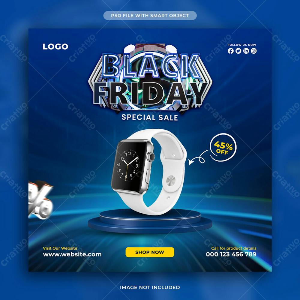 Black Friday Special Sale Social Media Post Design Template